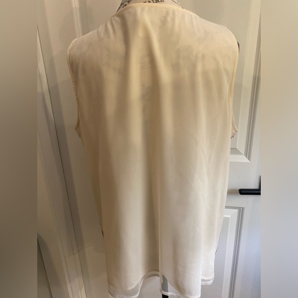 Chico’s Embellished Tank Champagne Color Size 2 /M/12 - Picture 10 of 11